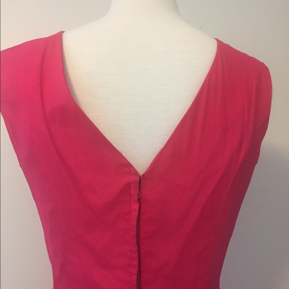 Vintage 1950s Bright Pink Chiffon Cocktail Dress - Picture 8 of 12